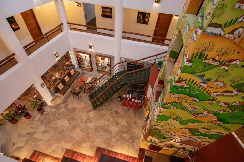 lobby of tierra viva hotel in peru