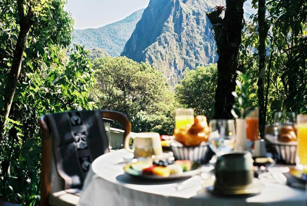 breakfast area at Belmond Sanctuary Lodge