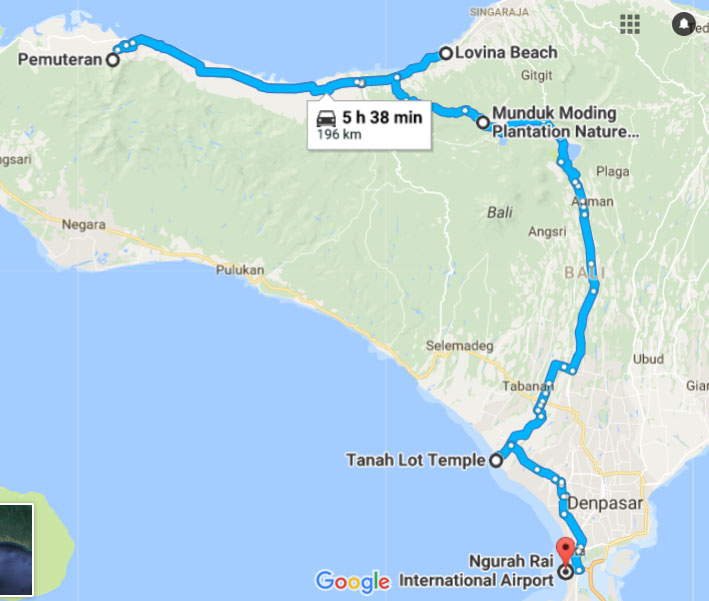 Off The Beaten Track Bali With Kids Map