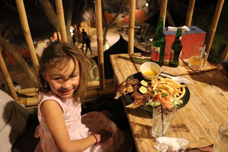 Bali with kids, eating out in Bali