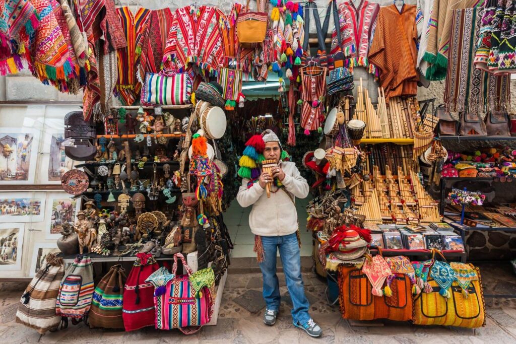Peru family vacation street vendor Peru