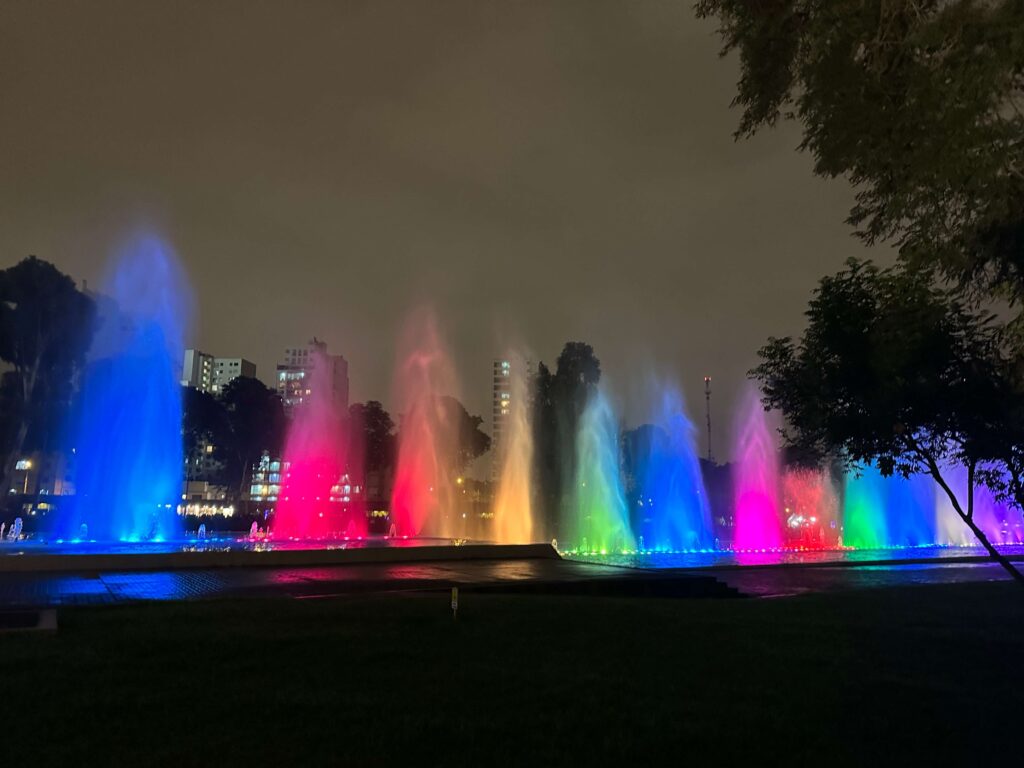 Magic water circuit in Lima, Peru