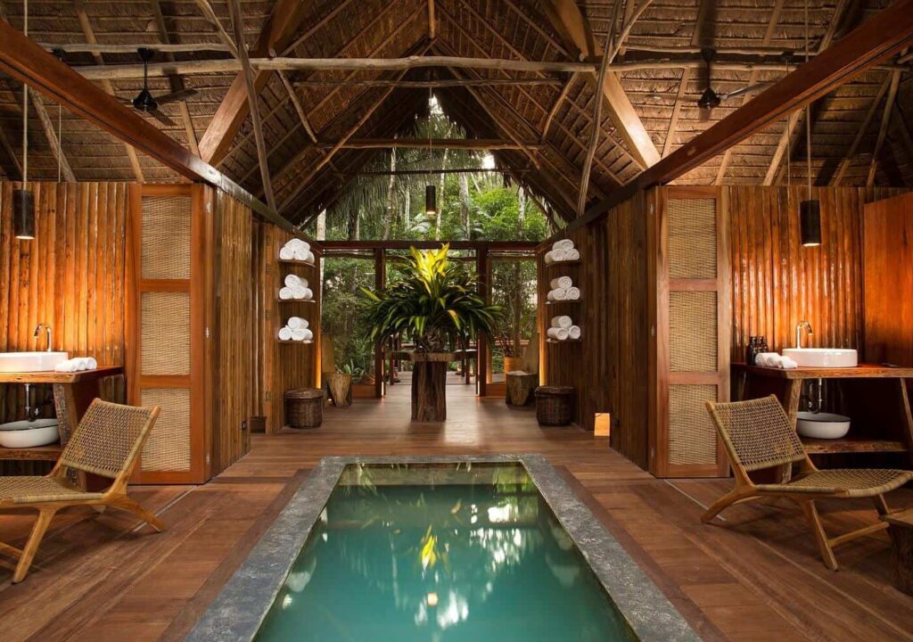 spa area of Inkaterra Lodge in peru