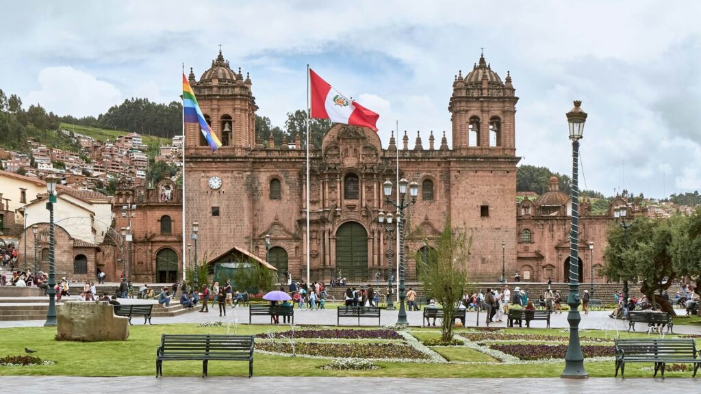 plaza de armas in cusco, peru